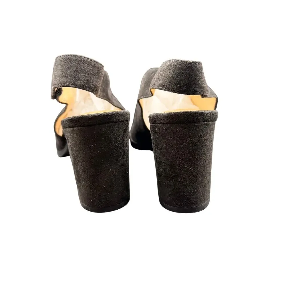 Naturalizer Preston Black Faux Suede Slingback Heel 9.5M